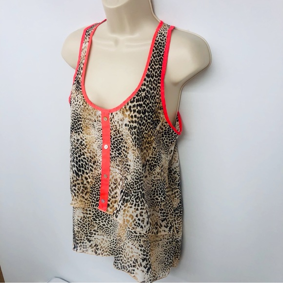 No Boundaries Leopard & Pink Tank Top - Picture 16 of 16